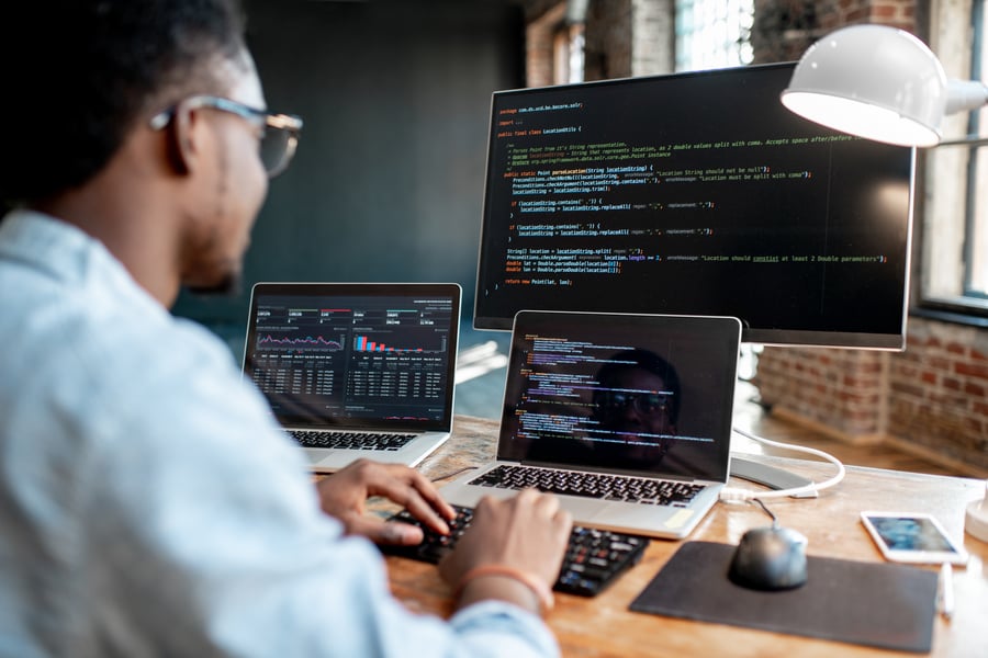Photo of a developer working